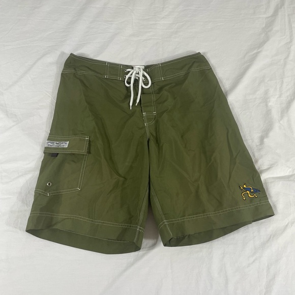 Cocoa Beach Mens Green Swin Board Shorts Size 31 - Picture 1 of 10